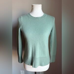 J.Crew 100% Cashmere Crewneck Pullover Sweater In Soft Sage Green Size XS